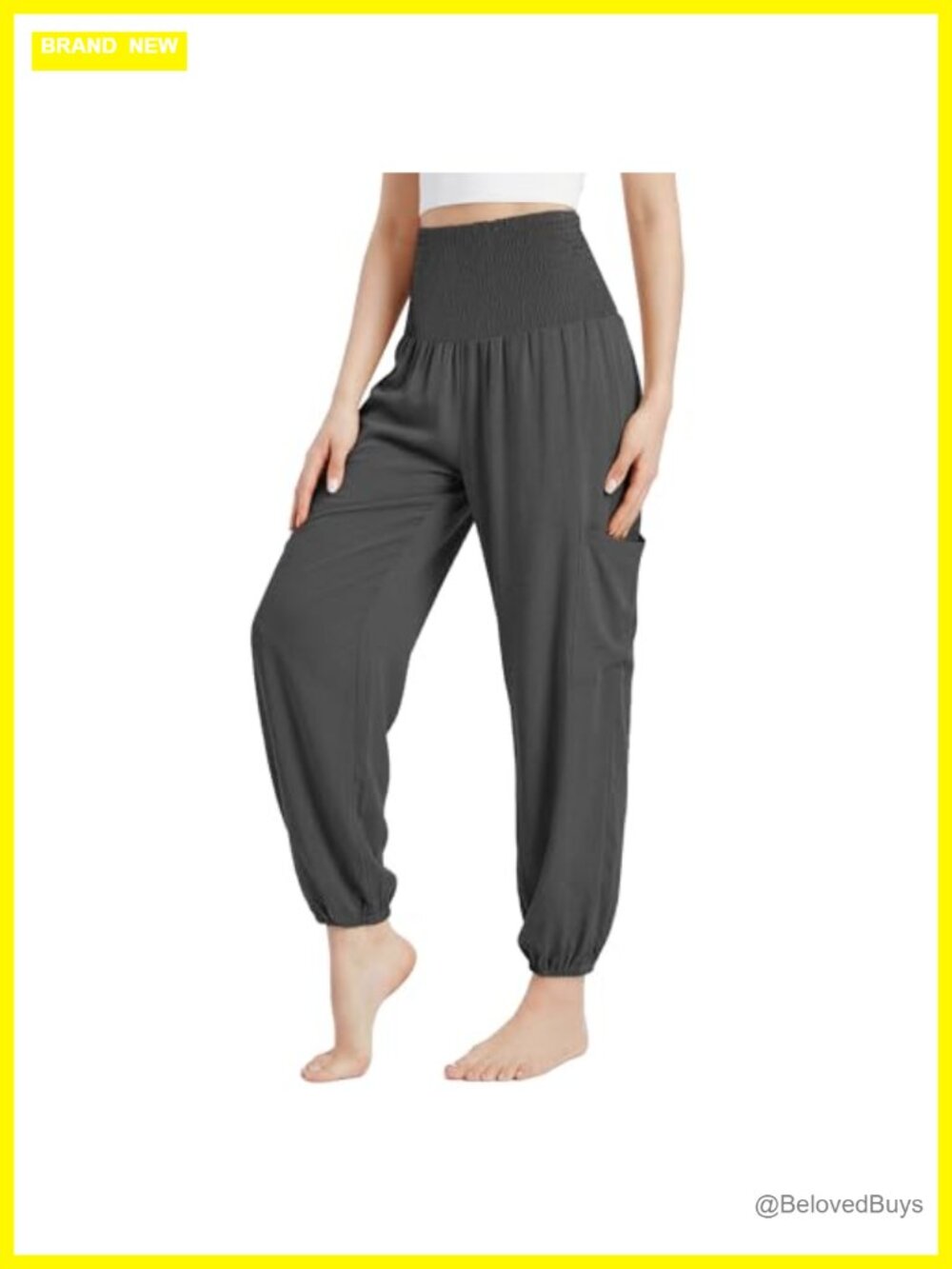 Womens Loose Harem Yoga Sweatpants High Waist Joggers with Pockets